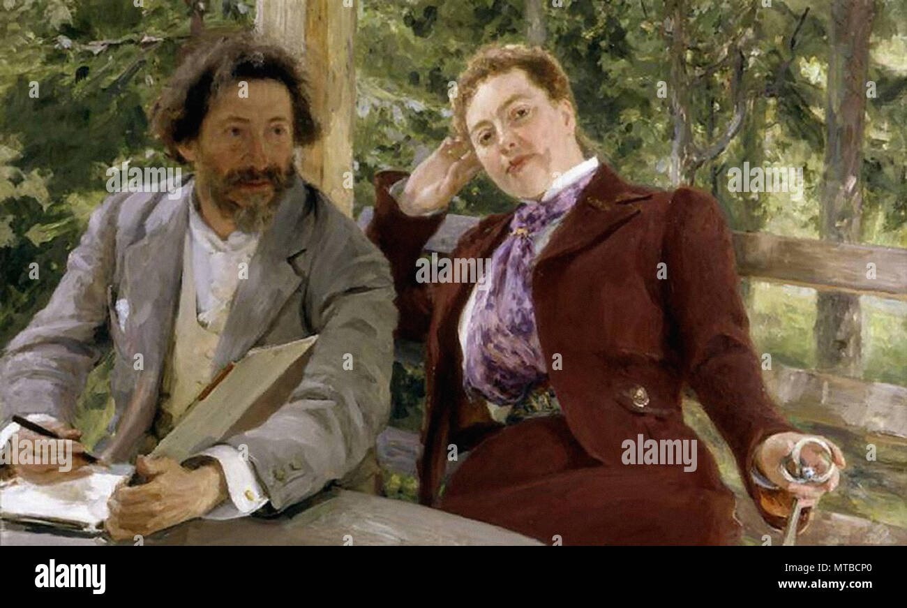 Repin Ilja - Doppio ritratto di Natalia Nordmann e Ilya Repin Foto Stock