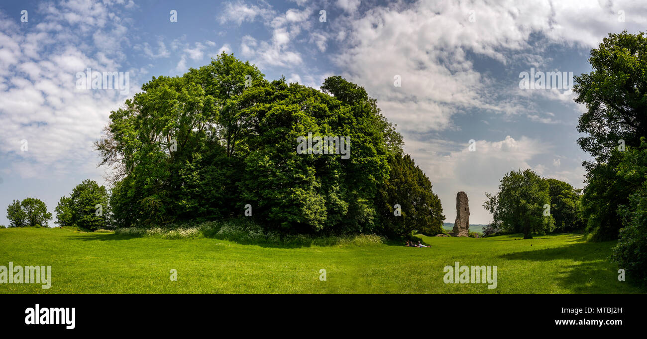 Il Castello di Bramber, West Sussex, Regno Unito Foto Stock