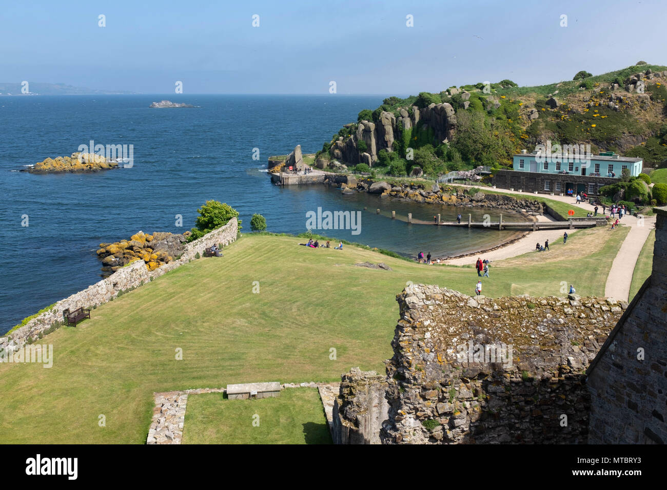 Inchcolm Abbey, Inchcolm Isola, Firth of Forth, Scozia Foto Stock