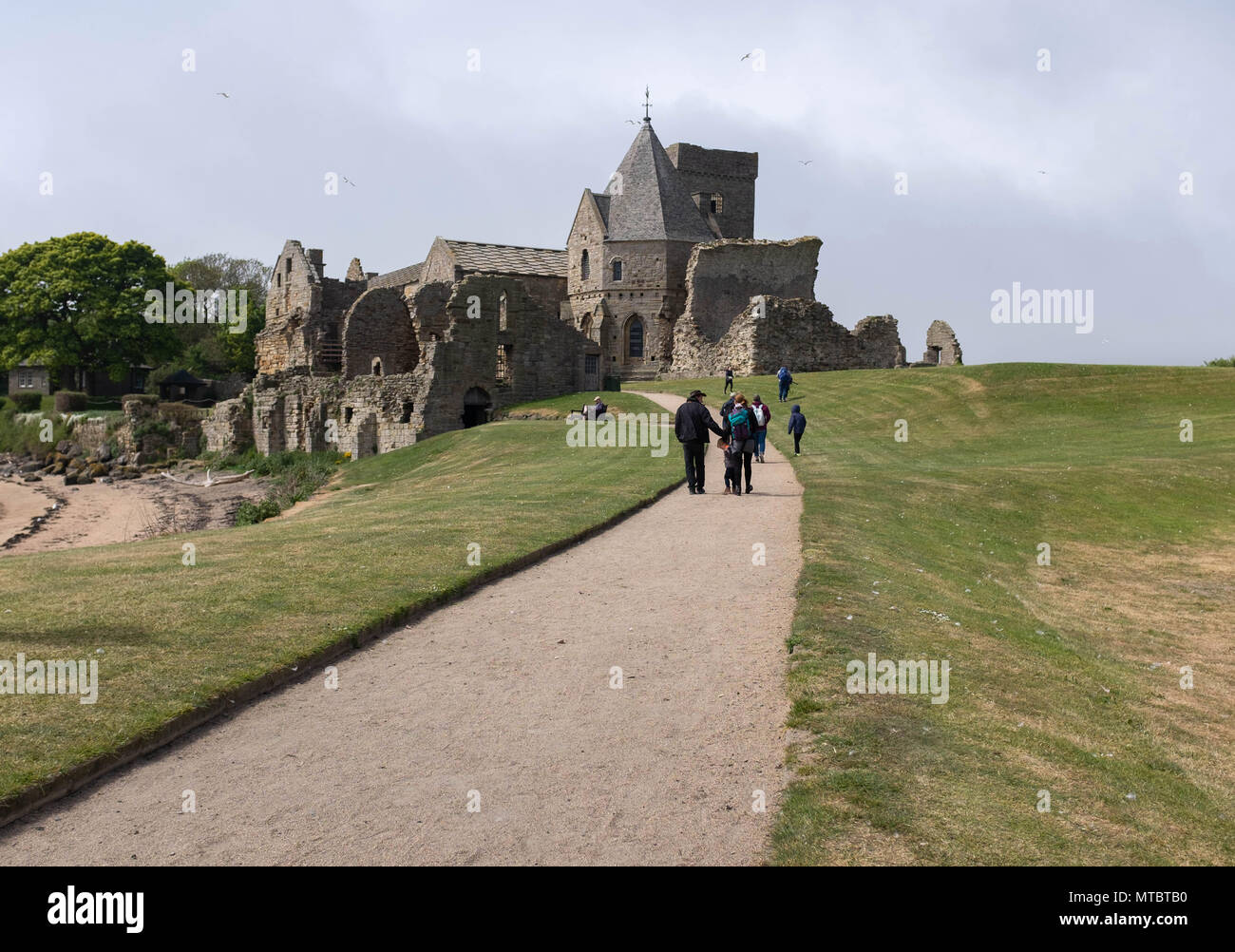 Inchcolm Abbey, Inchcolm Isola, Firth of Forth, Scozia Foto Stock