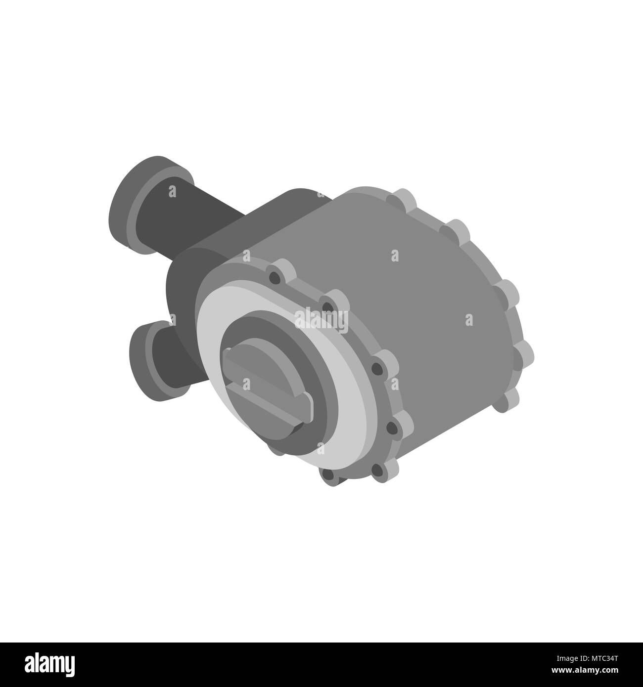 Il motore si imballa isometrico. A motore motociclistico isolato. Illustrazione Vettoriale. Illustrazione Vettoriale