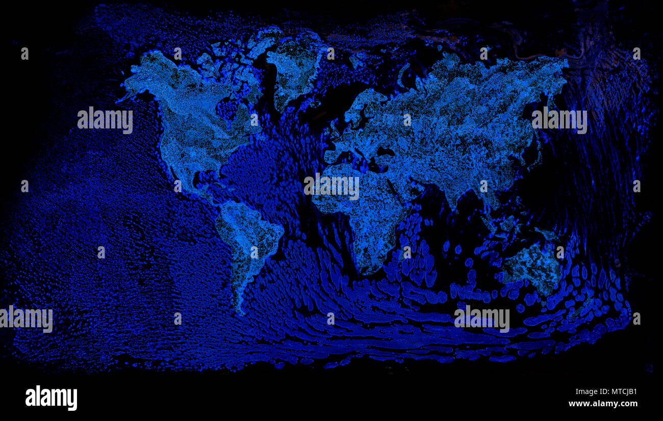 Vista schematica del Global Warming Oceano Foto Stock