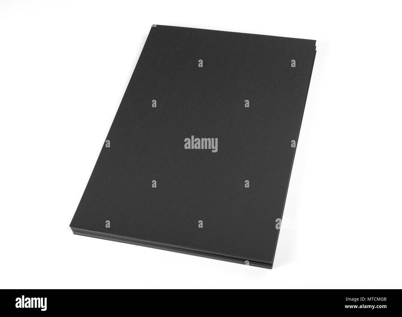 Blank flyer poster su bianco per sostituire il tuo design Foto Stock