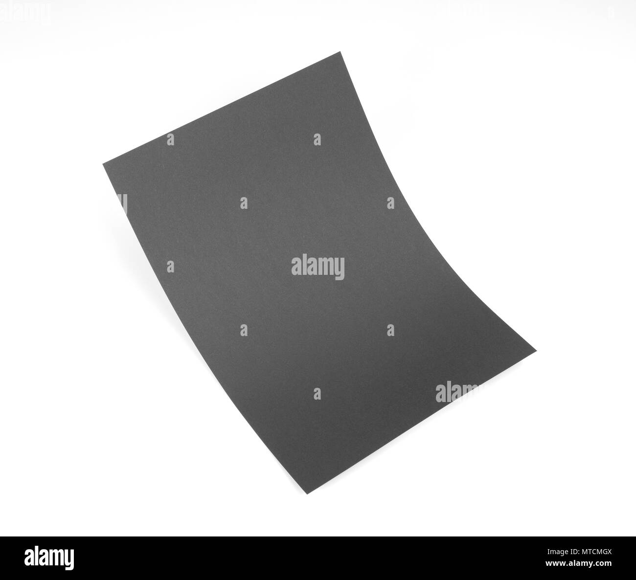 Blank flyer poster su bianco per sostituire il tuo design Foto Stock