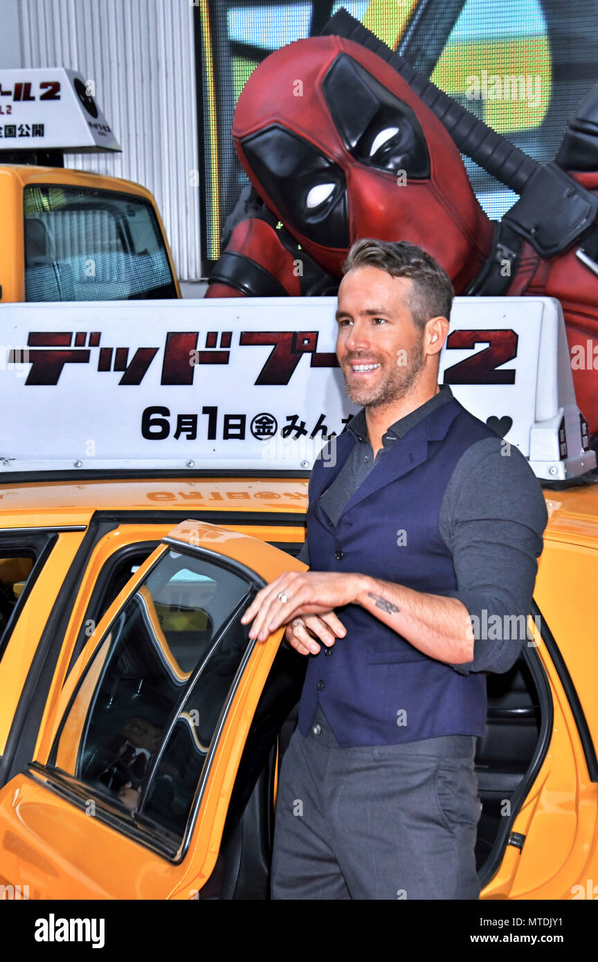 Ryan Reynolds assiste il 'Deadpool 2' premiere in Roppongi Hills il 29 maggio 2018 a Tokyo, Giappone. Foto Stock