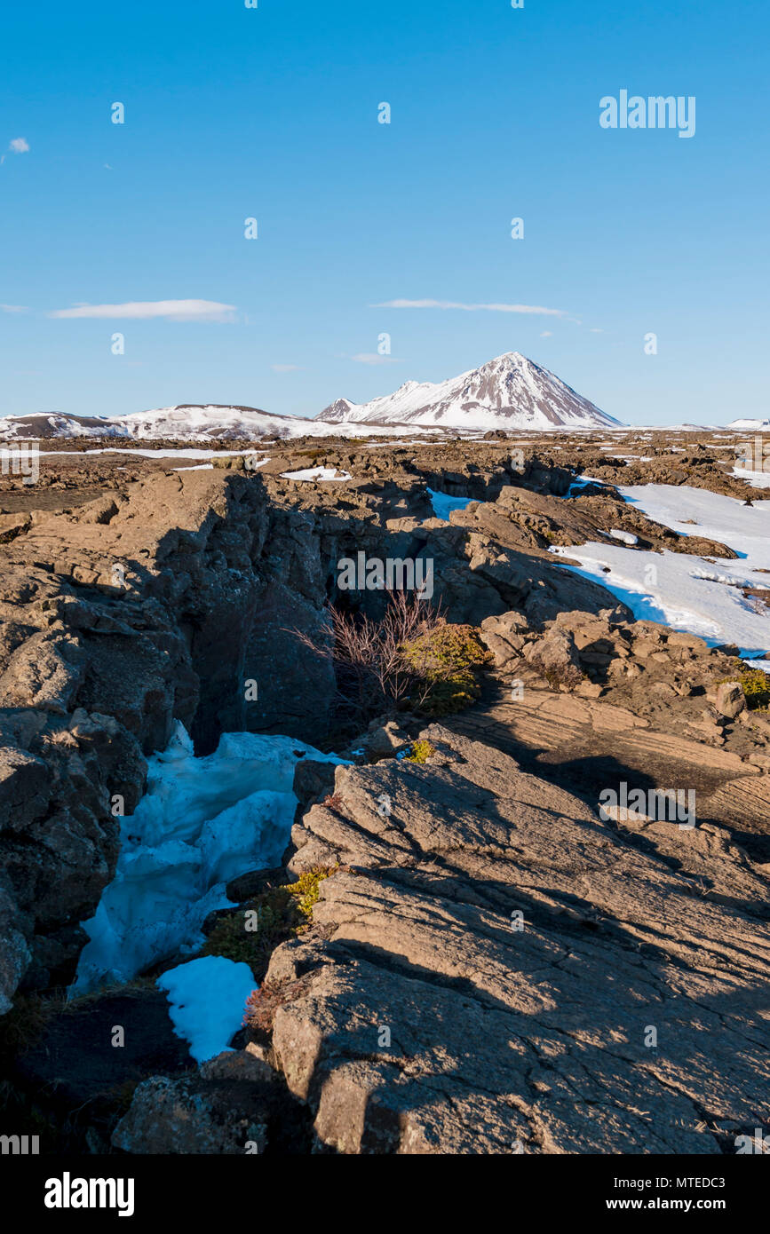 Rift continentale tra Nord America e piastra eurasiatica, Mid-Atlantic Ridge, Rift Valley, Silfra fessura, Krafla Foto Stock