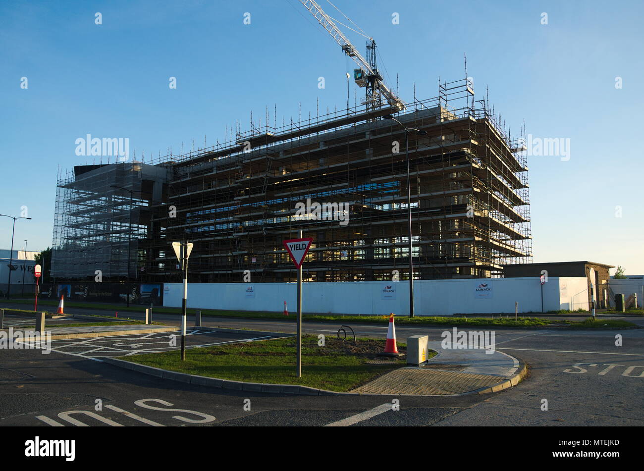 Sito in costruzione vicino all'aeroporto di Shannon Foto Stock