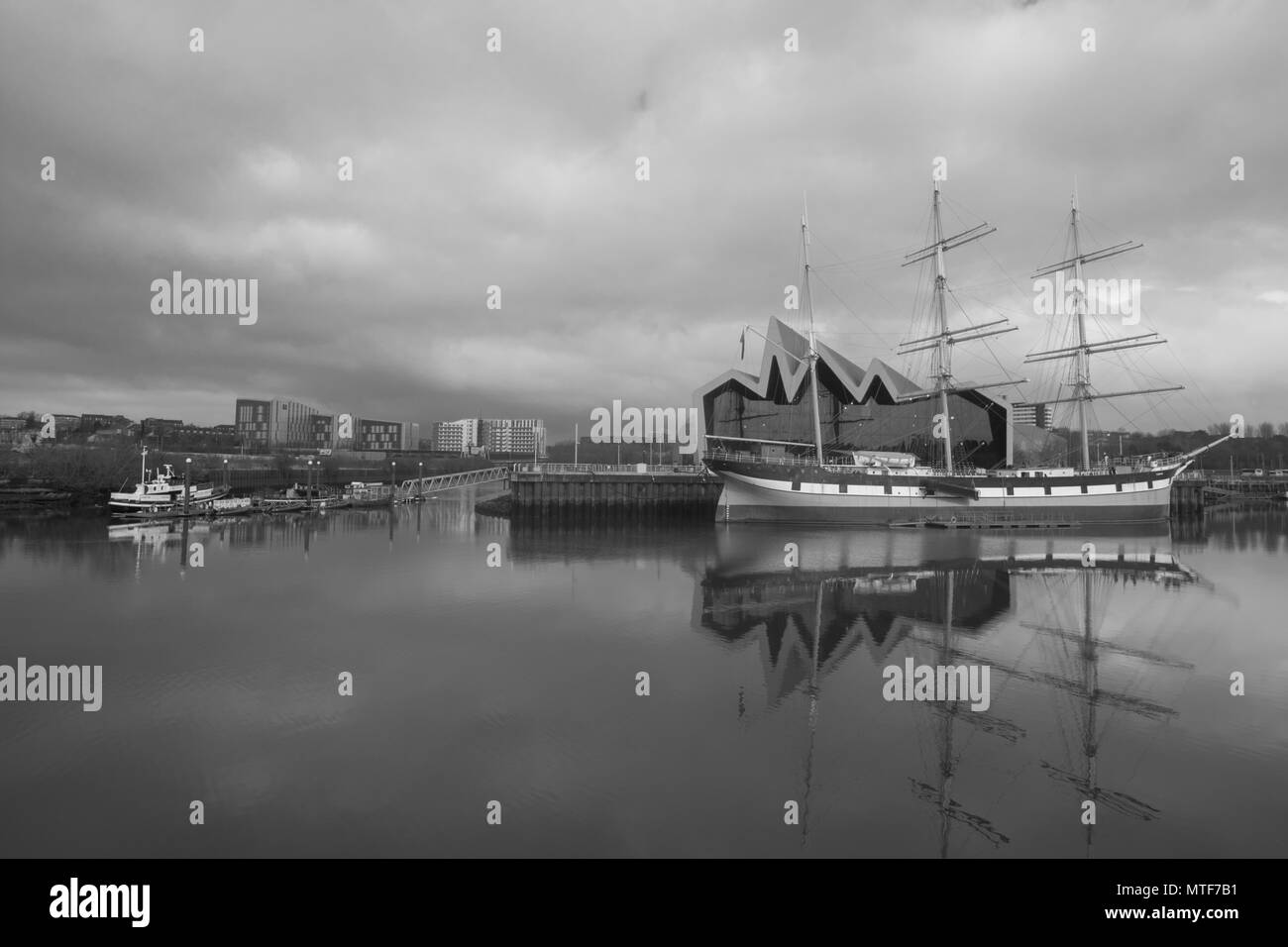 In bianco e nero di paesaggi in base all'interno di Glasgow e varie parti della Scozia. Foto Stock