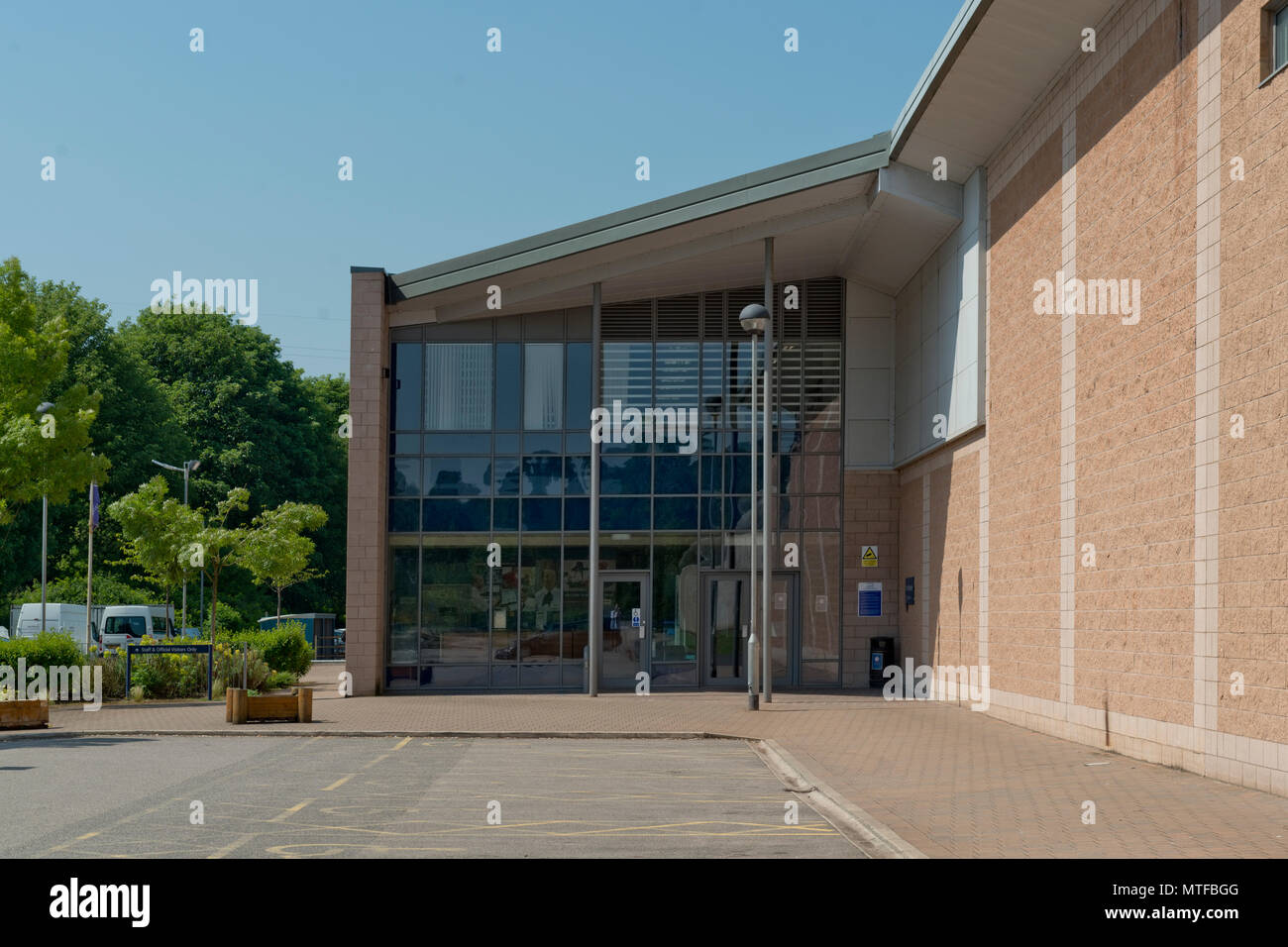 L'ingresso alla prigione di HM Forest Bank si trova a Salford, Greater Manchester, Regno Unito. Foto Stock
