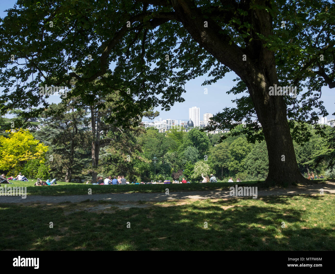 Parco Buttes-Chaumont, Parigi Foto Stock