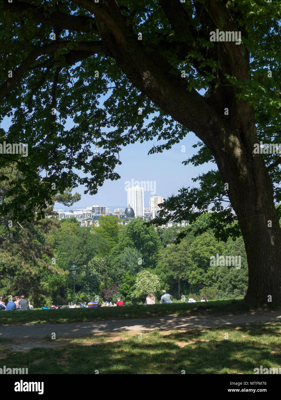 Parco Buttes-Chaumont, Parigi Foto Stock