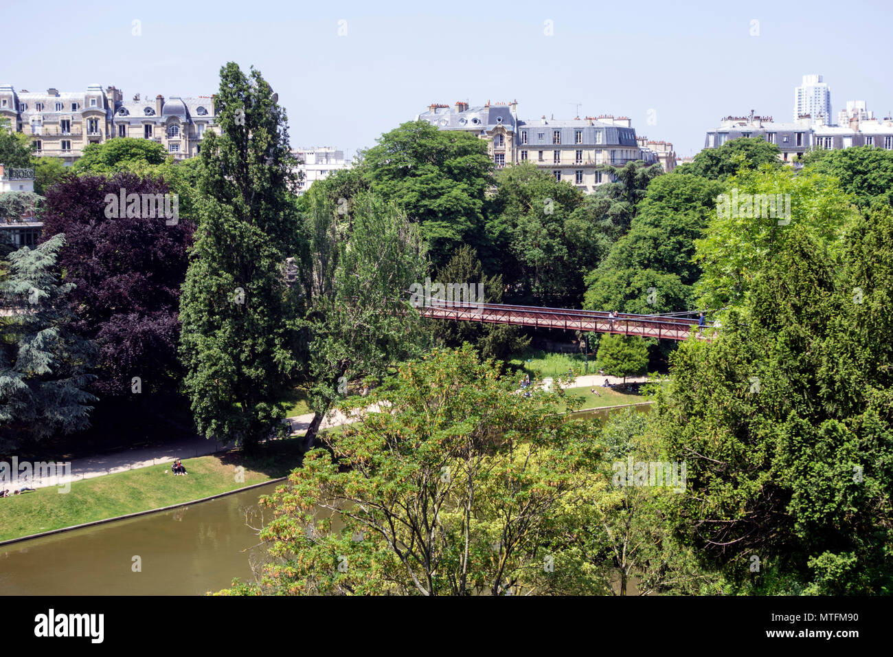 Parco Buttes-Chaumont, Parigi Foto Stock