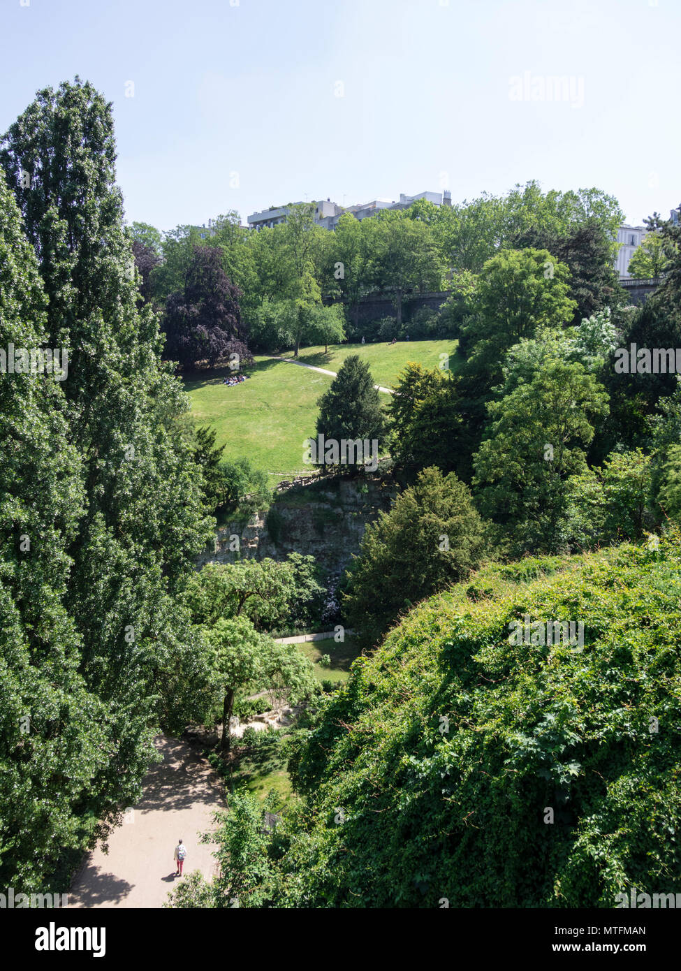 Parco Buttes-Chaumont, Parigi Foto Stock