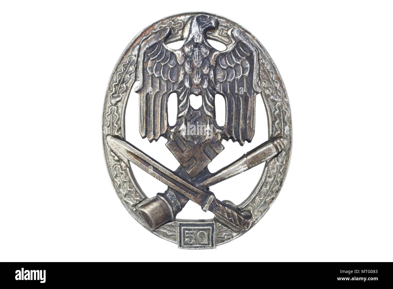 Generale badge di assalto - nazista tedesco award isolato su bianco Foto Stock