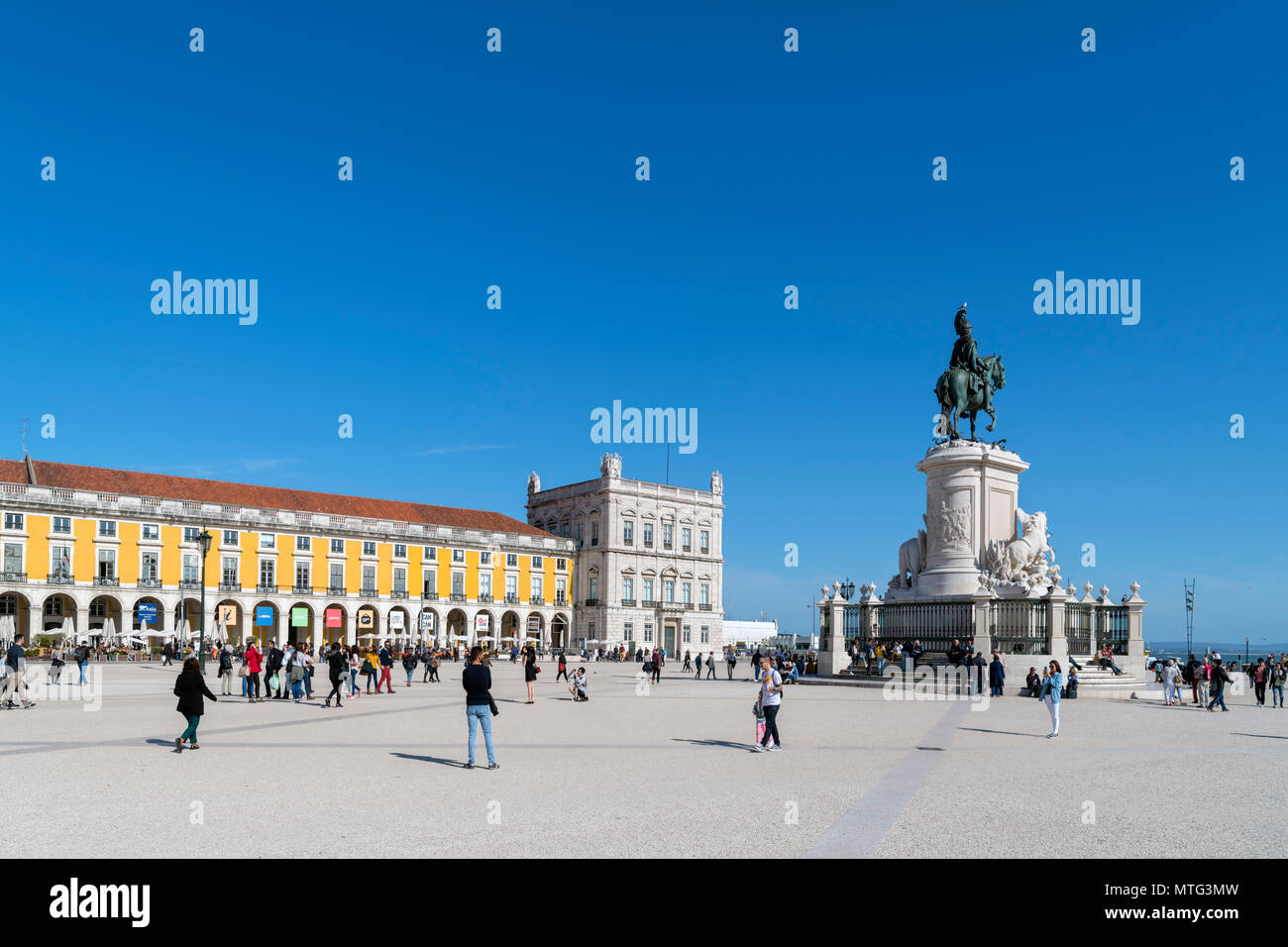 Praca do Comercio, Lisbona, Portogallo Foto Stock