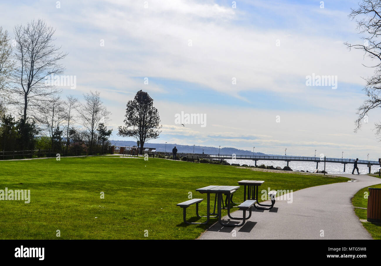 Stato di acqua salata Park in Des Moines Washington vicino Seattle, WA, Stati Uniti d'America Foto Stock