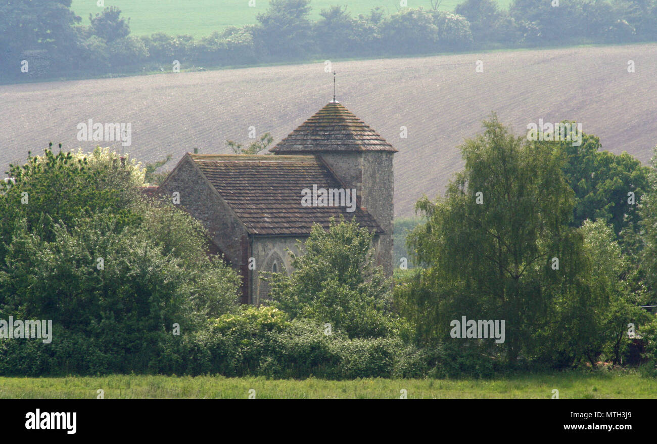 Il South Downs Way e Downs Link in Beeding, West Sussex Foto Stock