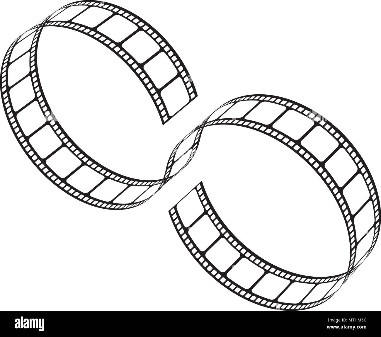 Film astratto icona illustrazione vettoriale modello di progettazione Illustrazione Vettoriale