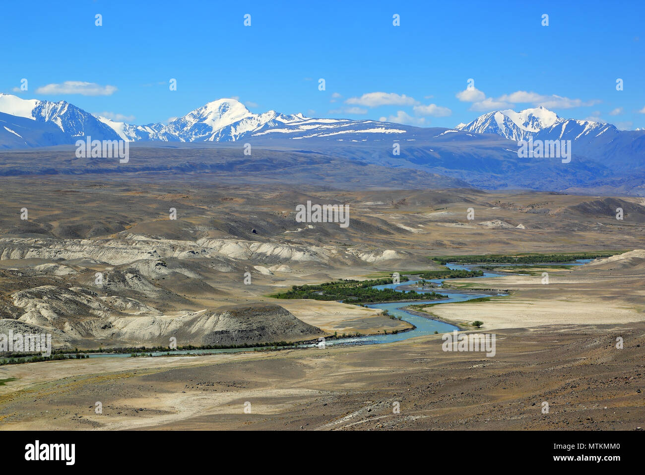 Chuya River Valley in montagne di Altai Foto Stock