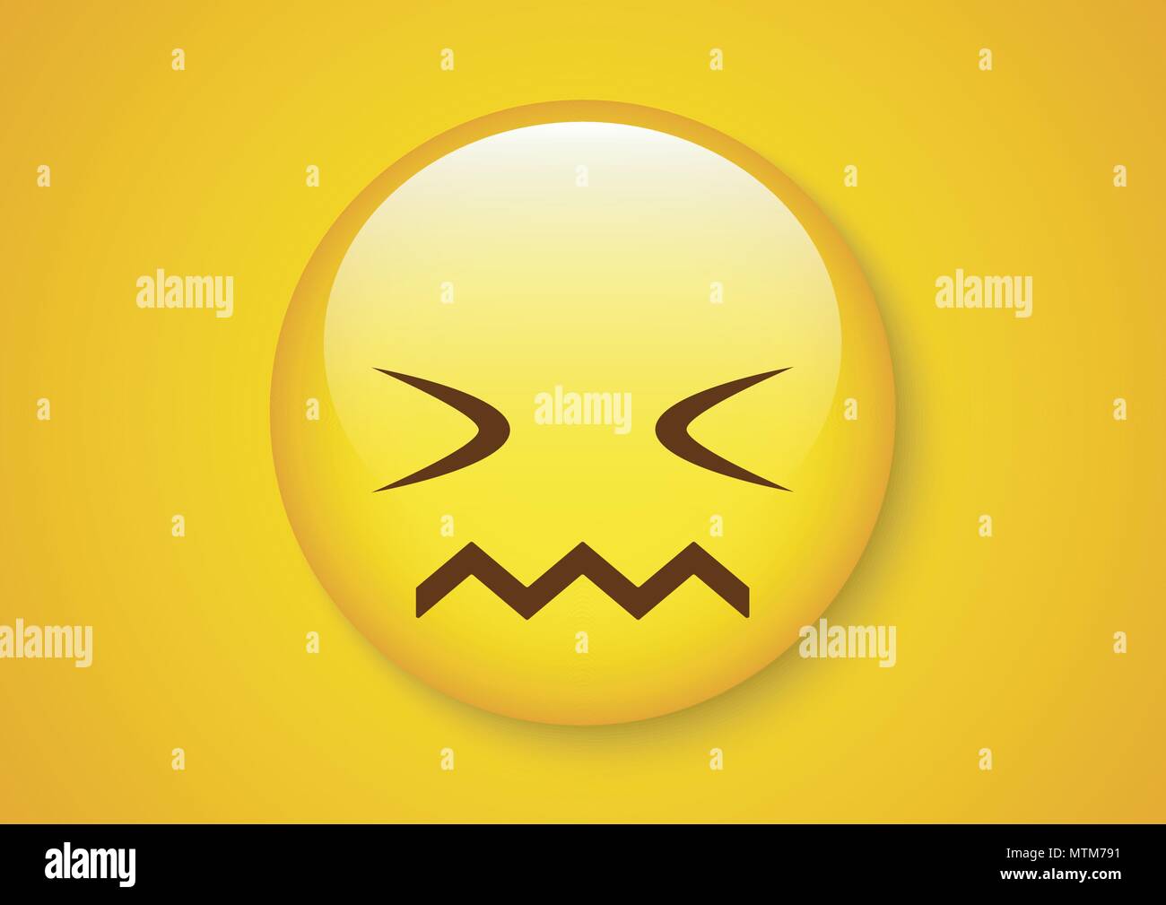 Il design del vettore di espressione di emoticon faccia Illustrazione Vettoriale
