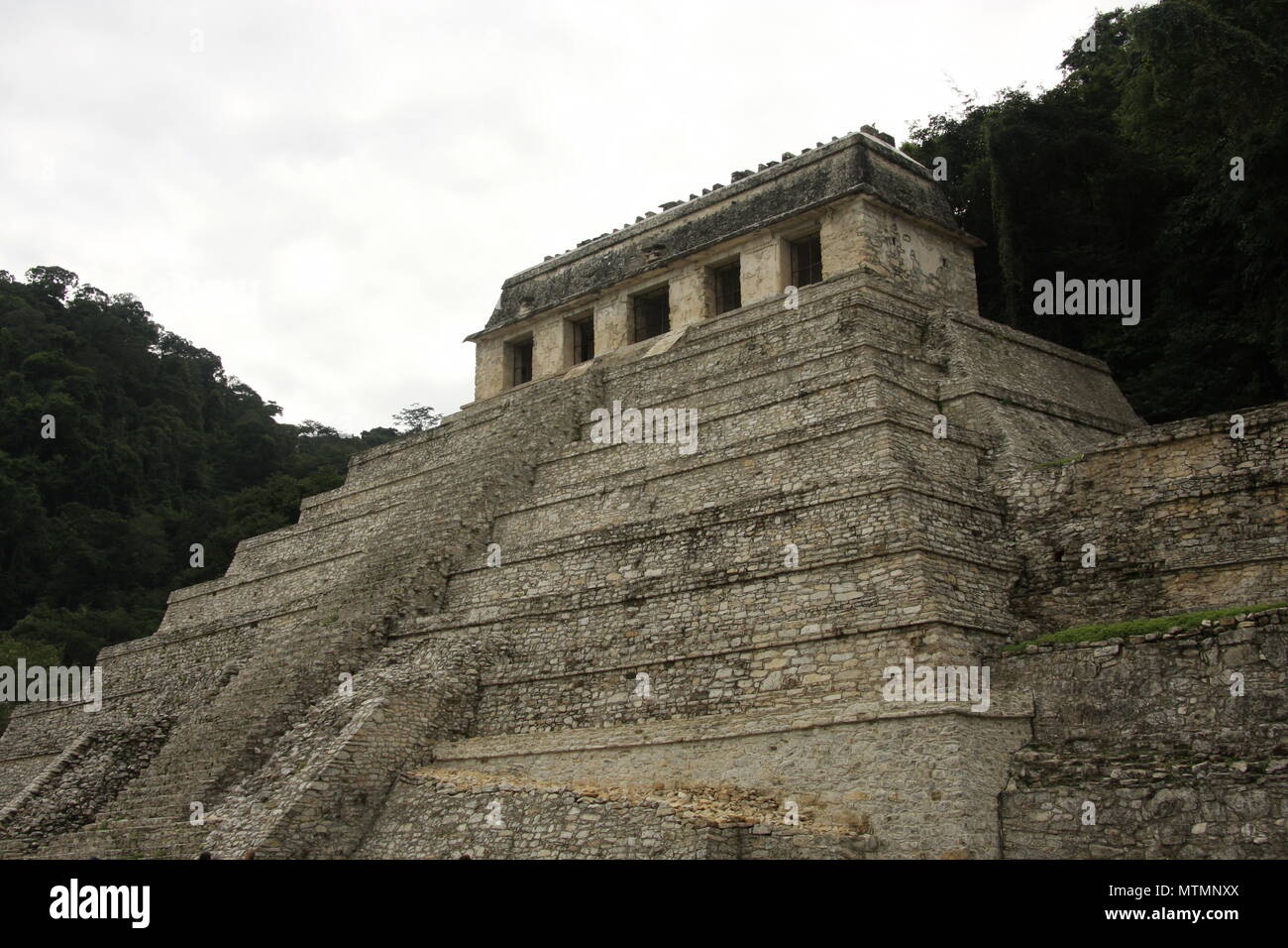 Palenque, Messico, rovine archeologiche, il Tempio delle iscrizioni Foto Stock