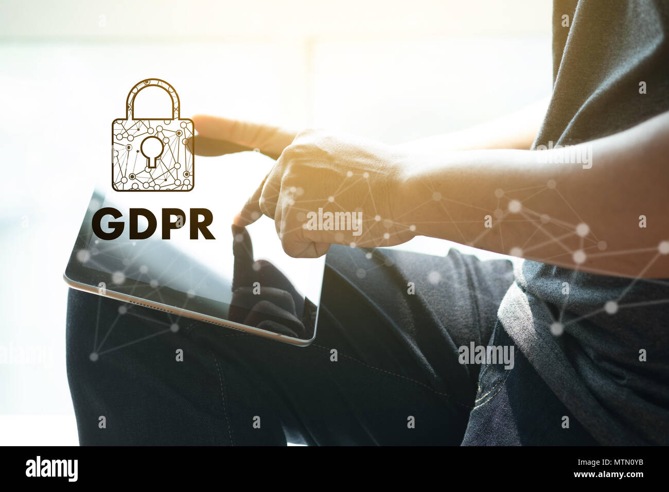 Il PILR. Protezione dei dati il regolamento esso tecnologo per la protezione dei dati del sistema di protezione dello schermo Foto Stock
