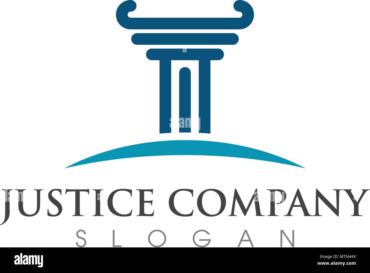 Giustizia legge modello Logo vettore design illsutration Illustrazione Vettoriale