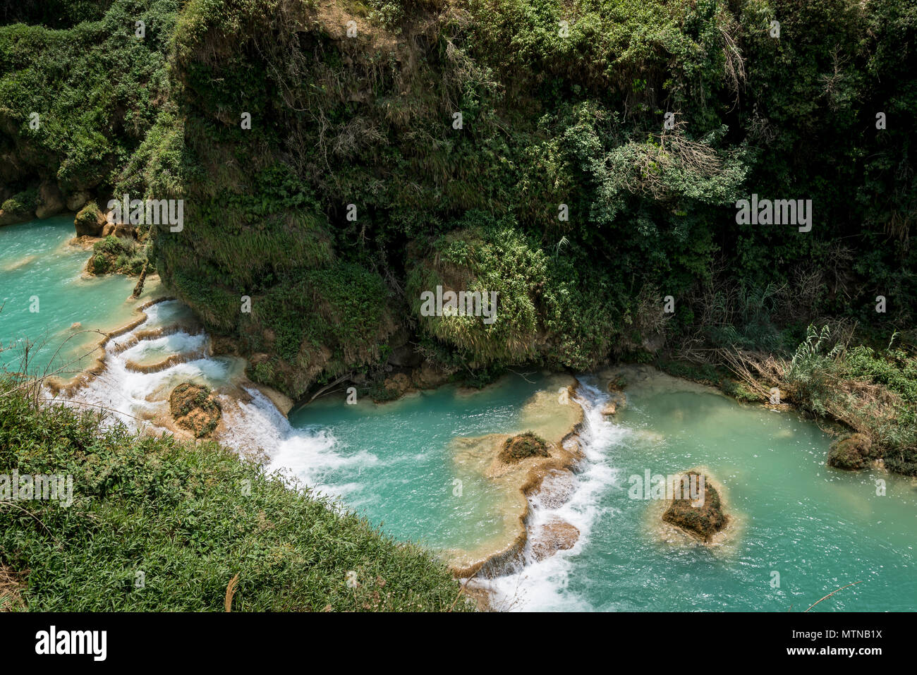 Chiflon cascata, Cascada Velo de Novia, Chiapas, Messico Foto Stock