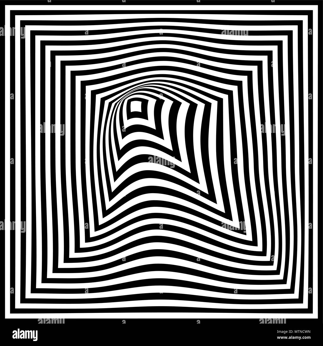 Illusione di torsione pattern, optical design geometrico Illustrazione Vettoriale