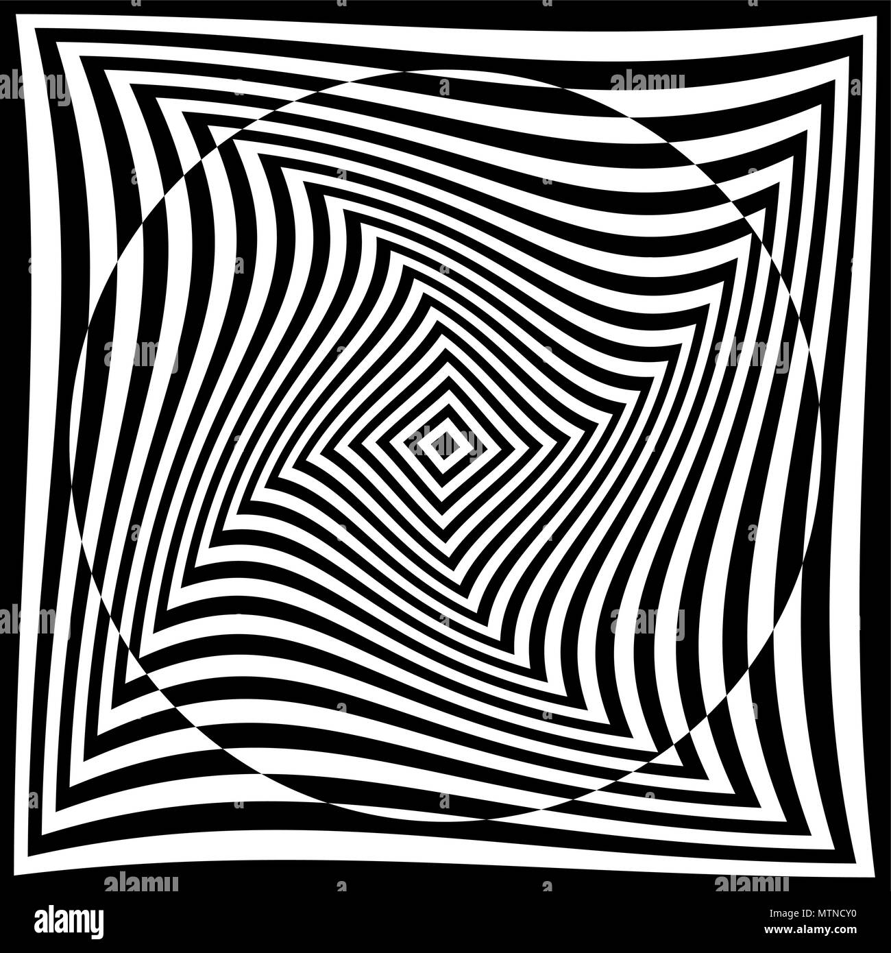 Illusione di torsione pattern, optical design geometrico Illustrazione Vettoriale