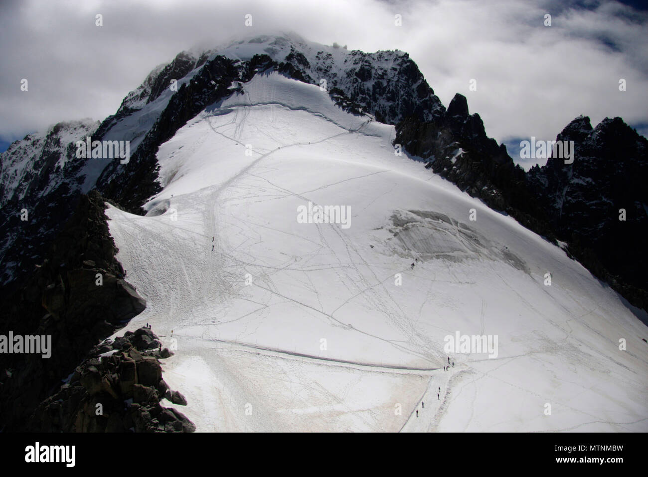 Impressionen: Mont Blanc Massiv, Chamonix Frankreich. Foto Stock