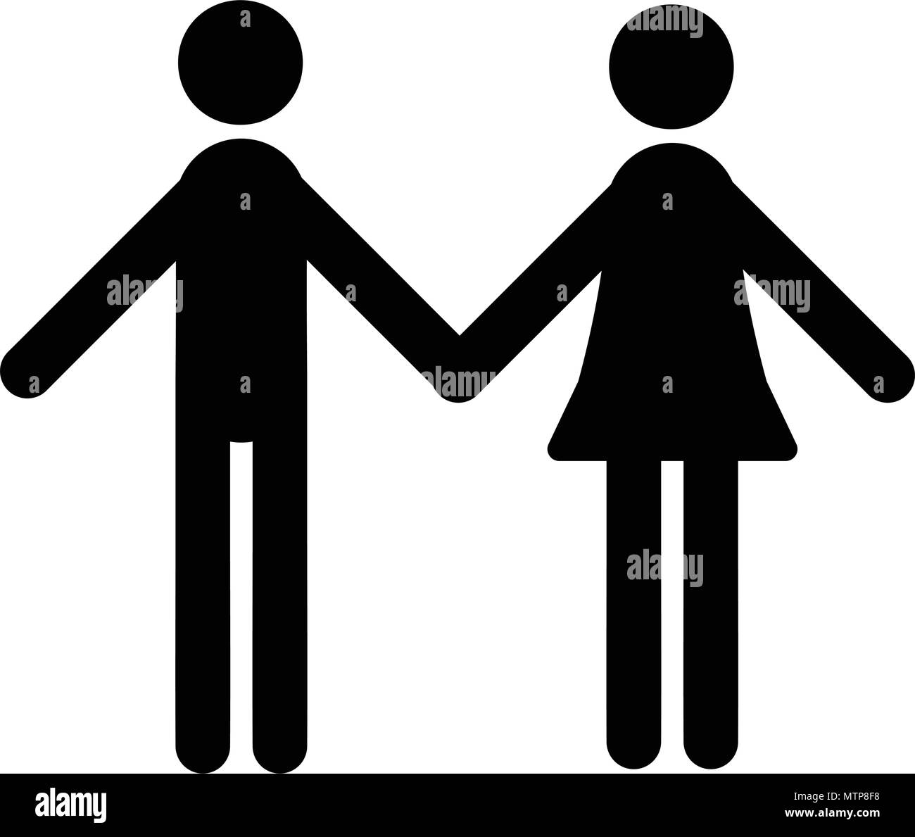 Coppia icona glifo, isolato su sfondo bianco Illustrazione Vettoriale