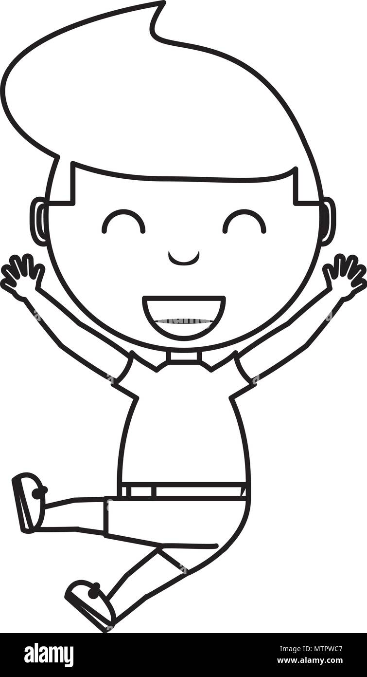 Cartoon ragazza sorridente su sfondo bianco, illustrazione vettoriale Illustrazione Vettoriale