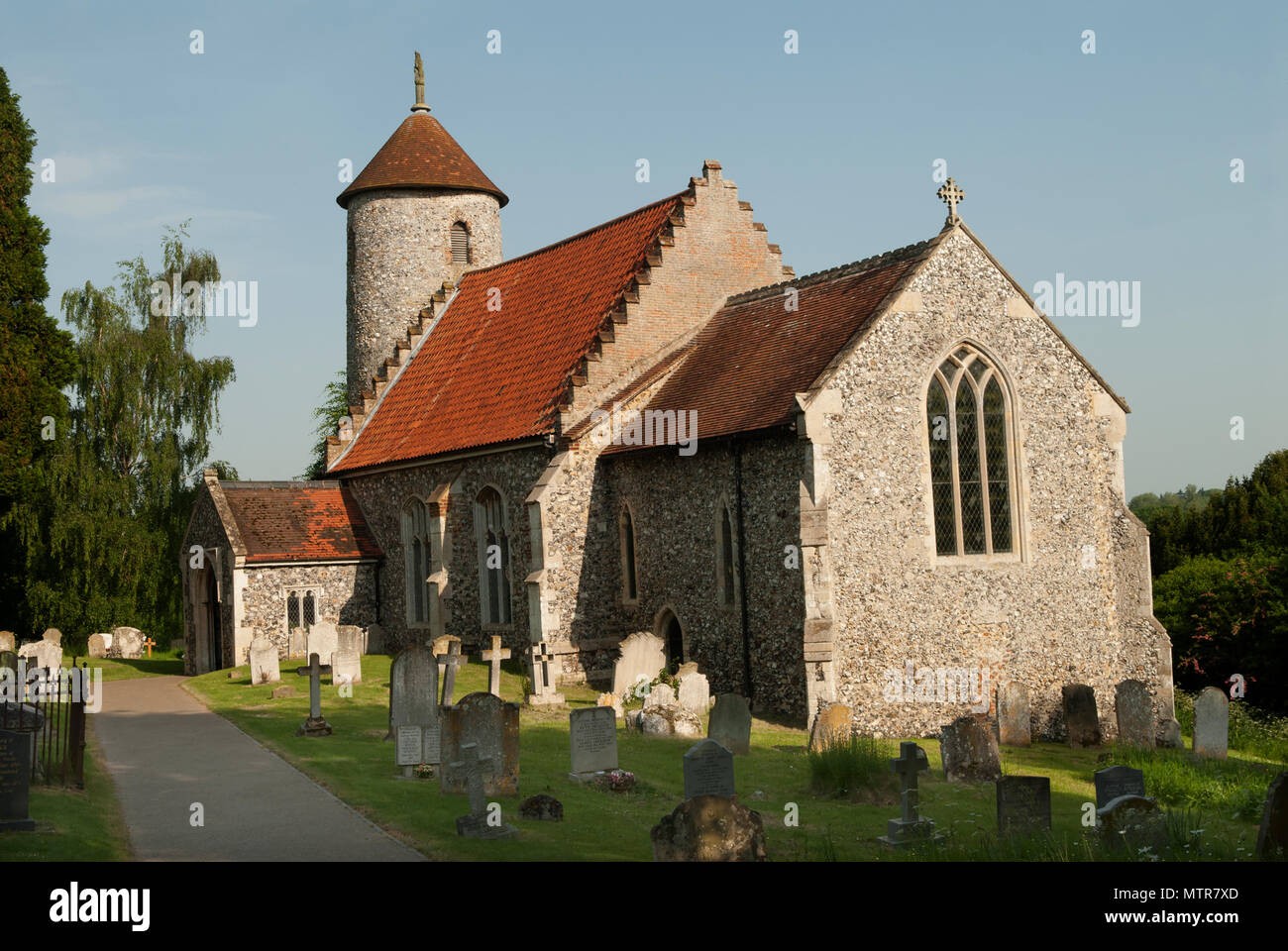 St Walstan and Saint Mary Church, Bawburgh Norfolk Norfolk, Inghilterra Regno Unito 2018 2010s HOMER SYKES Foto Stock