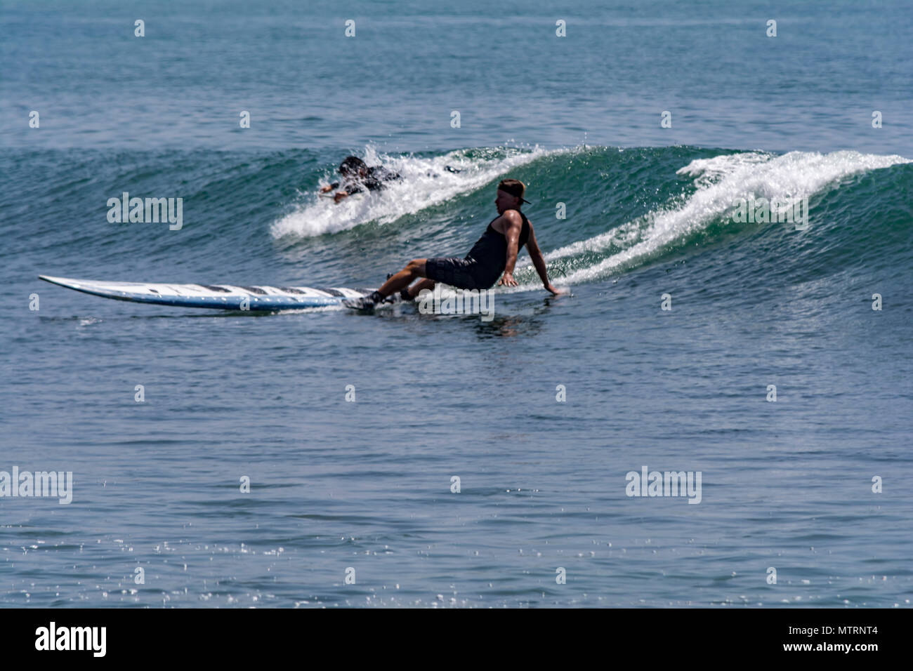 Malibu, CA USA 134 AUG 2017 evento Surfing del mondo di polizia giochi di fuoco Credito: Chester marrone/Alamy Live News Foto Stock