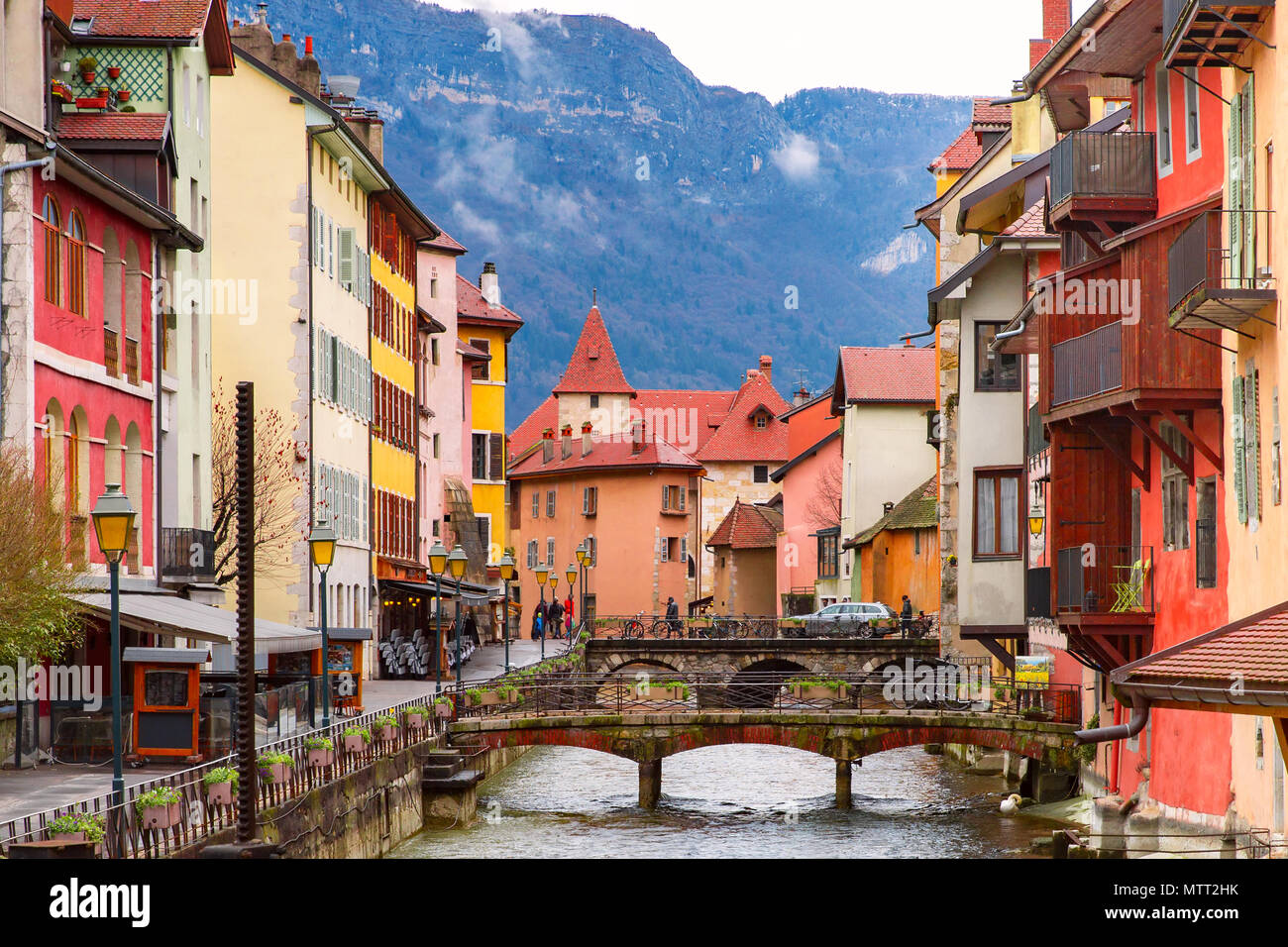Annecy, denominato venezia delle alpi, Francia Foto Stock