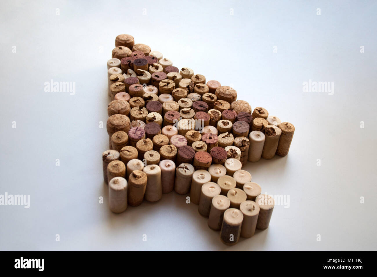 Tappi vino freccia del mouse icona sfondo astratto Foto Stock