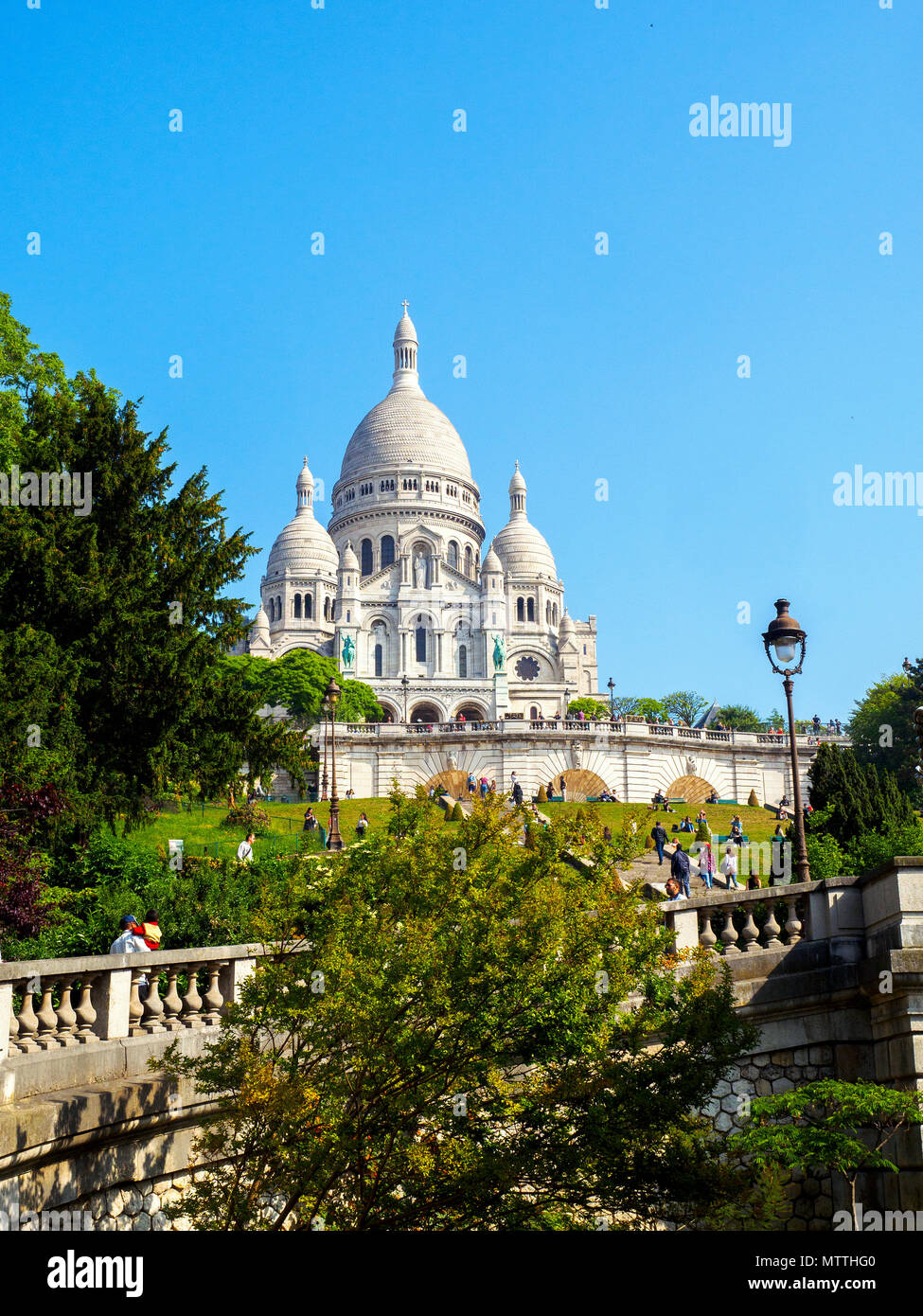 Basilica del Sacro Cuore a Montmartre - Parigi, Francia Foto Stock