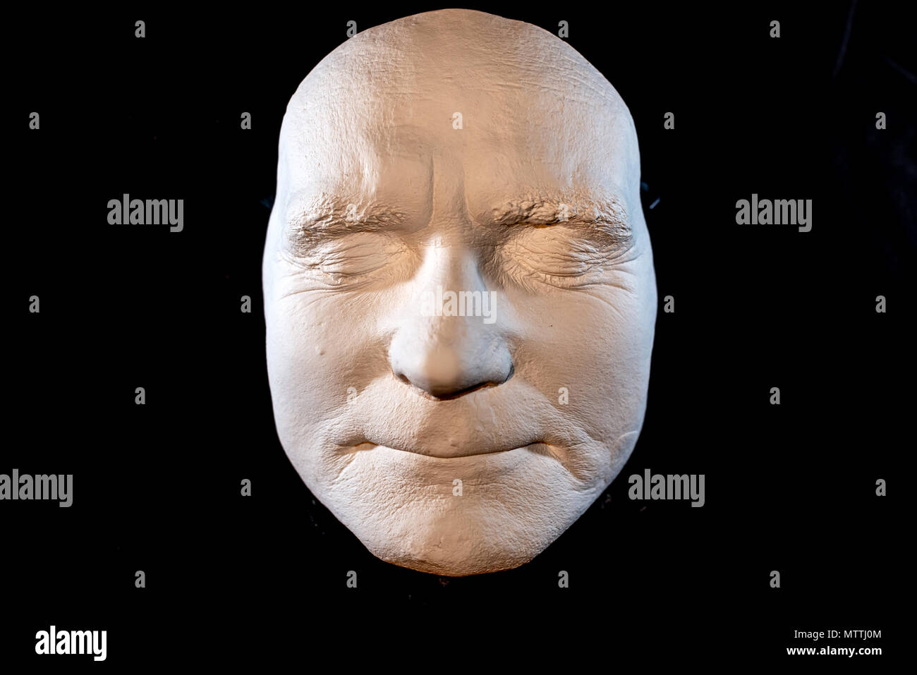 La maschera della morte di Albert Pierrepoint, IL REGNO UNITO più famoso hangman, che verranno offerti in asta alla estati posto, Billingshurst, su Giugno 12th. Foto Stock