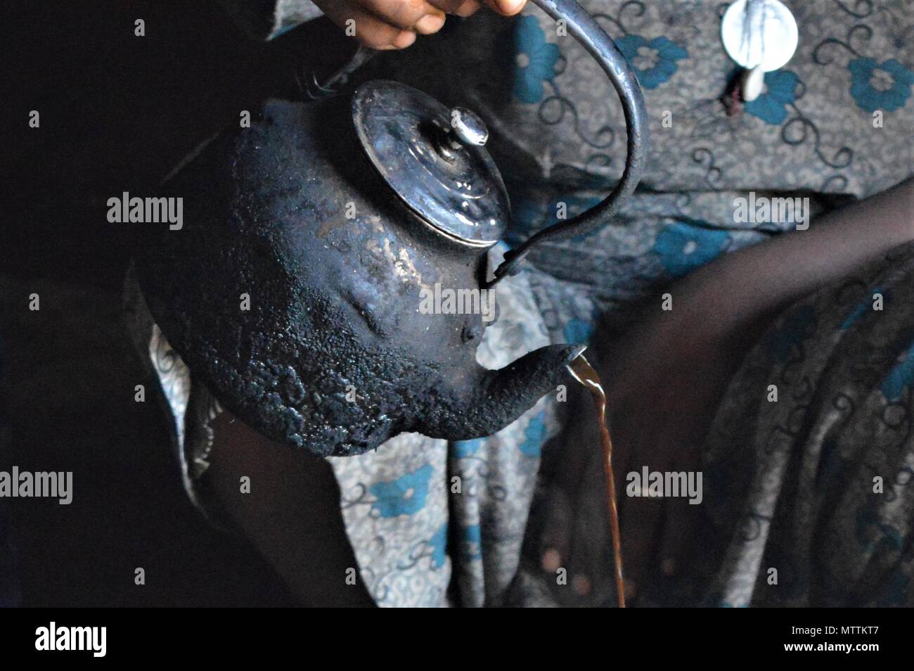 Cerimonia di caffè di Gondar, Etiopia Foto Stock