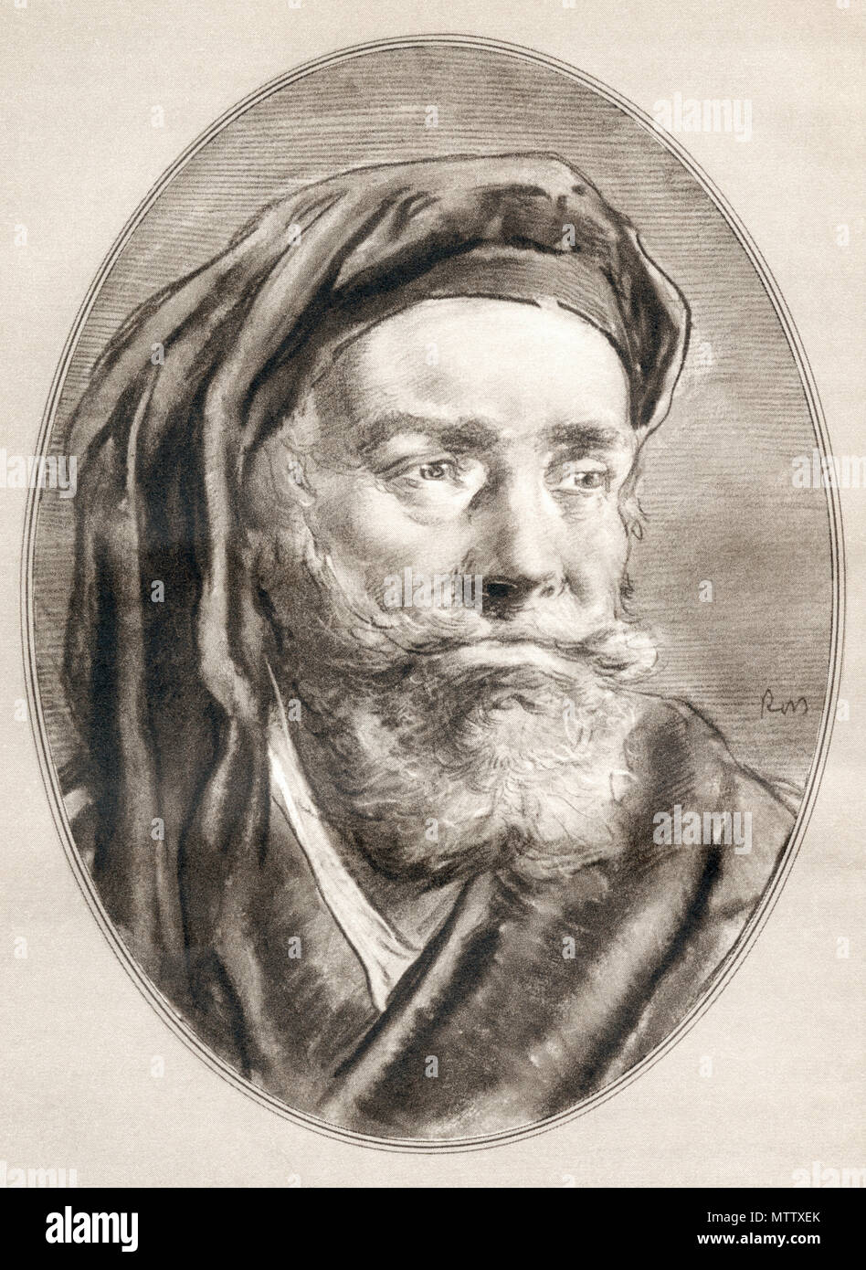 Marco Polo, 1254 - 1324. Mercante italiano, esploratore e scrittore. Illustrazione da Gordon Ross, artista americano e illustrator (1873-1946), dal vivere le biografie di uomini illustri. Foto Stock