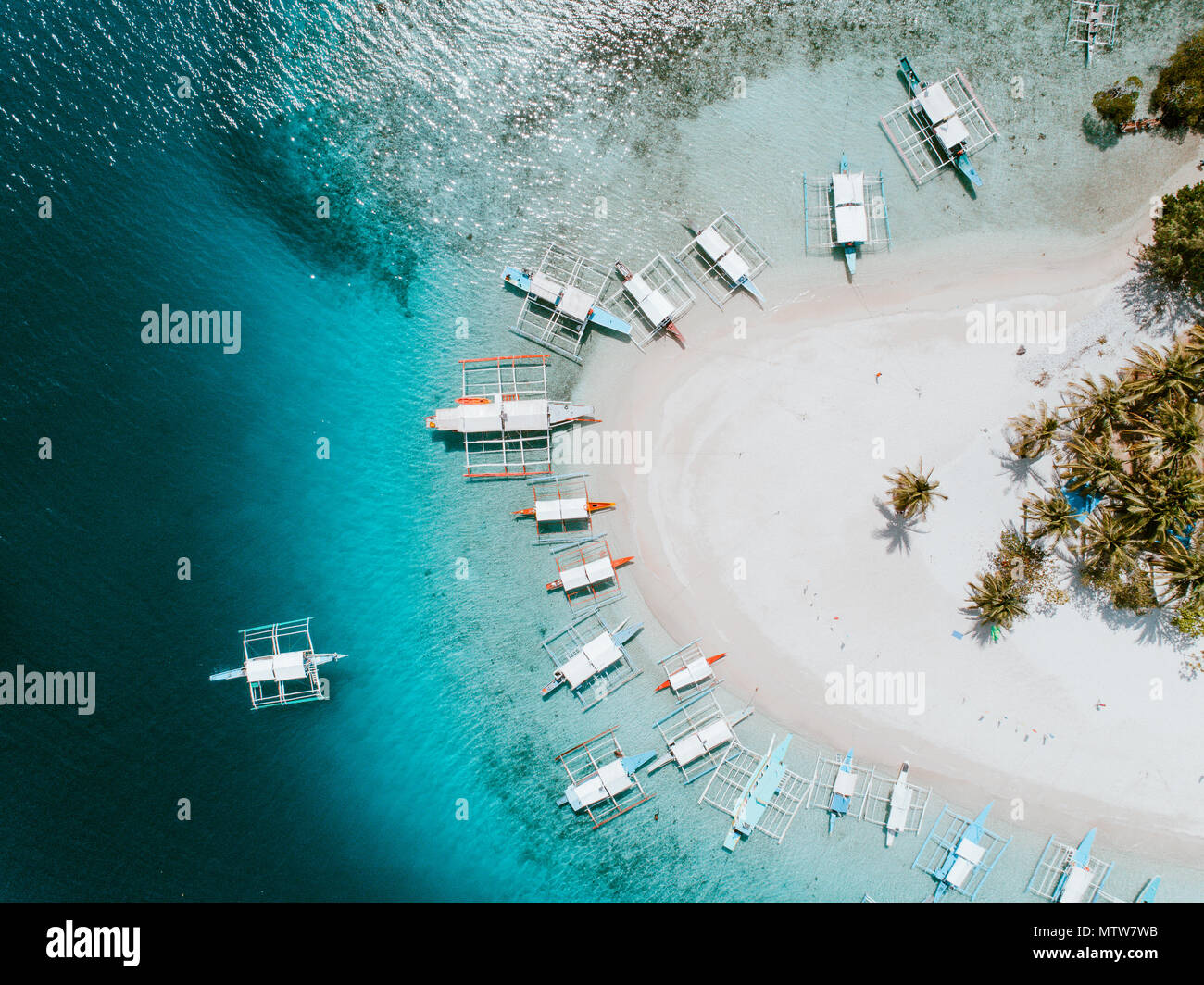 Pass Isola, Coron,Filippine. Isola tropicale situato nel Busuanga isole un'ora di volo da Manila. Foto Stock