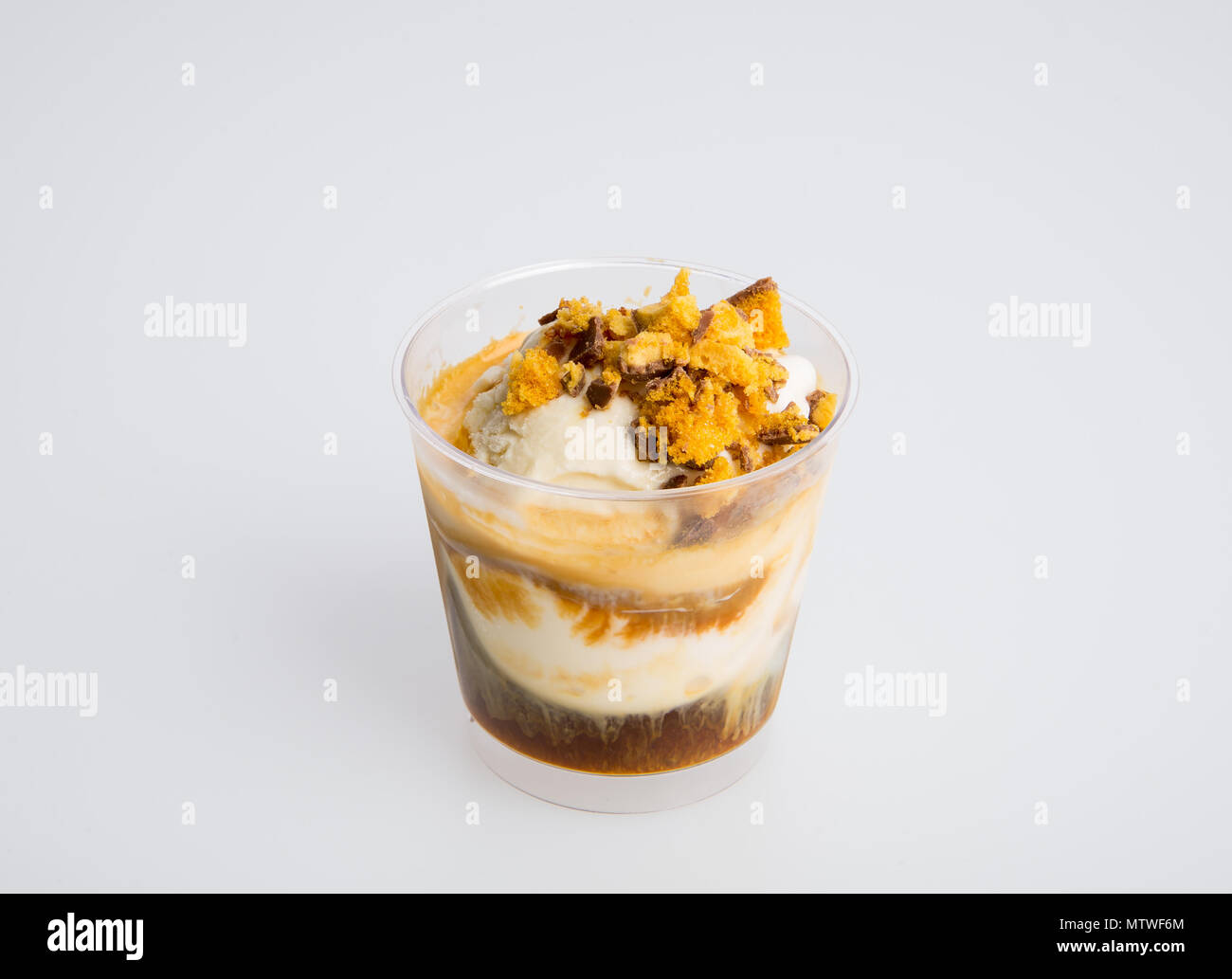 Affogato o Affogato caffè su uno sfondo Foto Stock