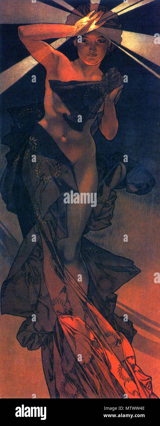 . Inglese: La stella della sera, da Alfons Mucha. 1902. Alphons Mucha 431 Mucha stella del mattino Foto Stock