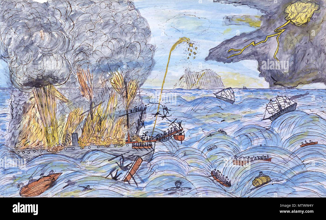 . La masterizzazione del piroscafo Austria 105 di bruciare il piroscafo Austria 1986 70 8 1a Foto Stock