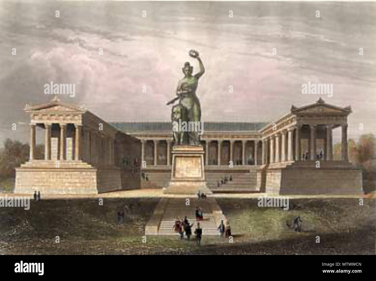 432 Monaco di Baviera Baviera incisione in acciaio ca.1850 Foto Stock