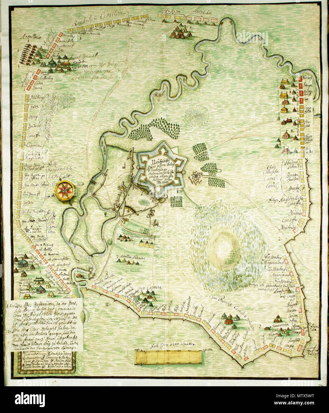 441 Neuhäusel nel 1685 Foto Stock