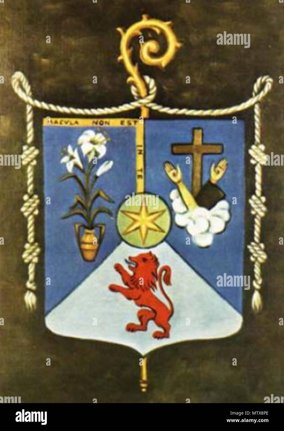 . Inglese: emblema della fine dell'Immacolata Concezione, dal XVIII secolo la pittura . Il XVIII secolo. Sconosciuto 457 OrdoIC Foto Stock