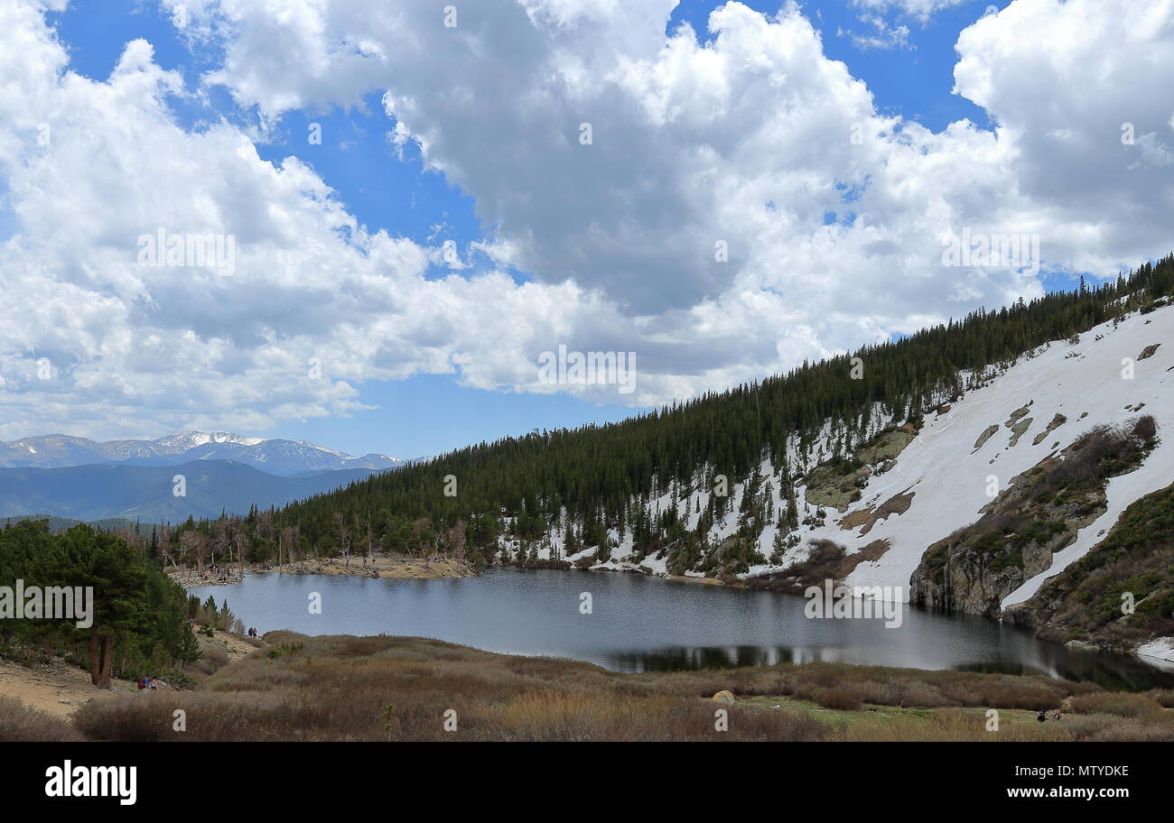 Bella Vista di Saint Mary ghiacciaio in Colorado Foto Stock
