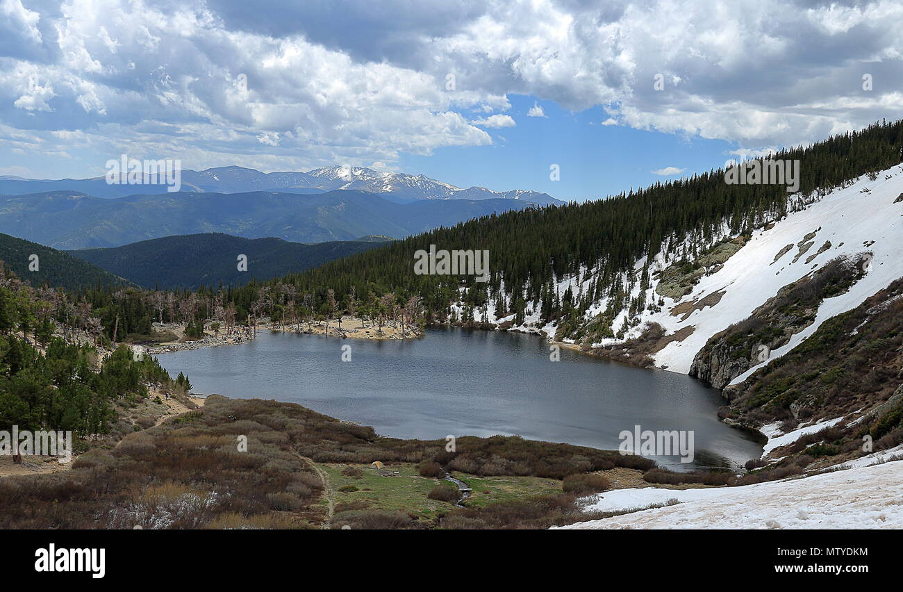 Bella Vista di Saint Mary ghiacciaio in Colorado Foto Stock
